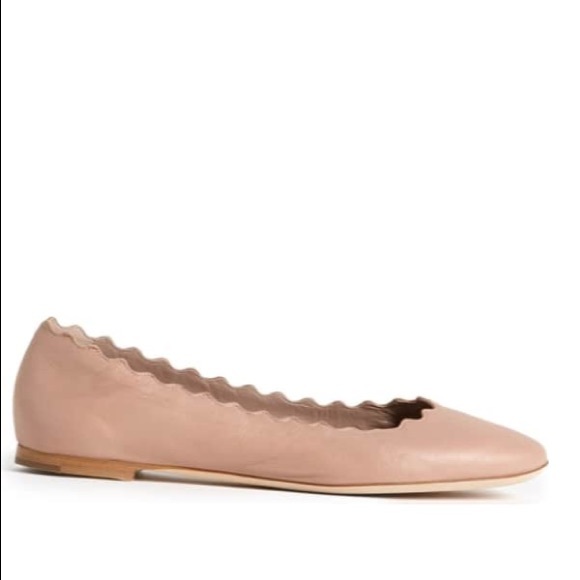 Chloe Lauren Scalloped Flats (Nude) - Picture 5 of 6